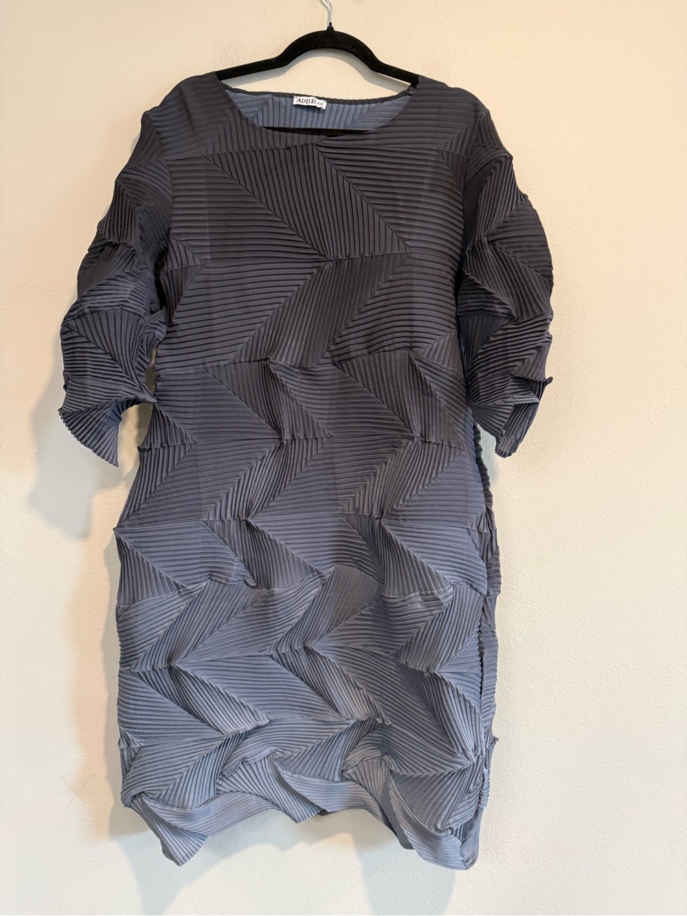 Alquema Estrella Pleated Dress Artsy Unique Quiet Luxury Statement ONE SIZE